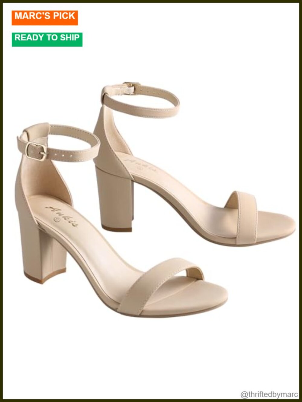 Womens Open Toe Chunky Heel Ankle Strap Sandals Nubuck